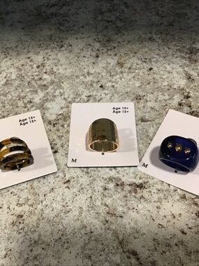 Gap ring bundle of 3 -- New